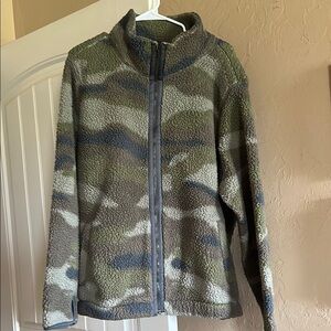 Camouflage Fleece Zip-Up Jacket